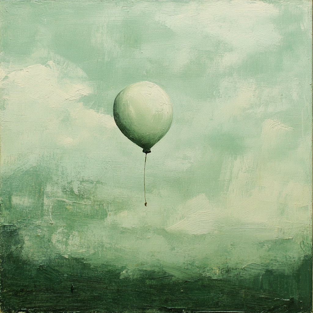 AI-generated painting of a weather balloon